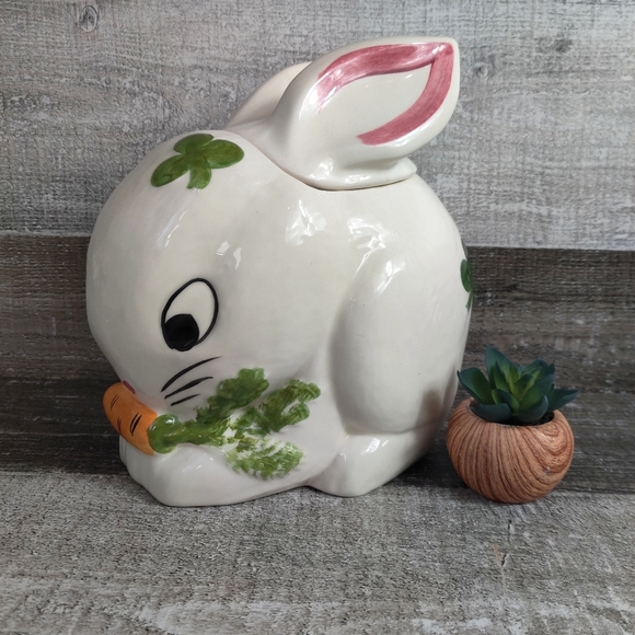 Vintage Other - Quirky 70's chubby bunny rabbit cookie jar
